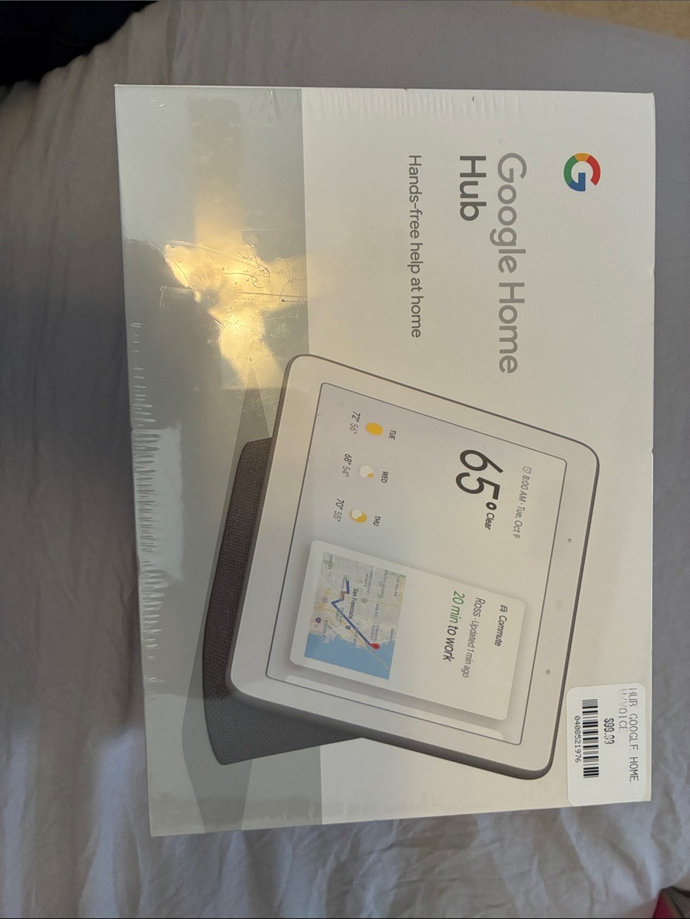Google Home Hub Smart Display in Chalk and Charcoal